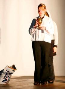 Katharina als Strohhalmverkäufer